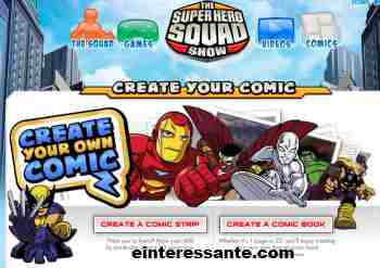 criar quadrinhos online SuperHero Squad