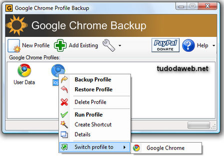 Google Chrome Backup fazer backup de dados do Chrome
