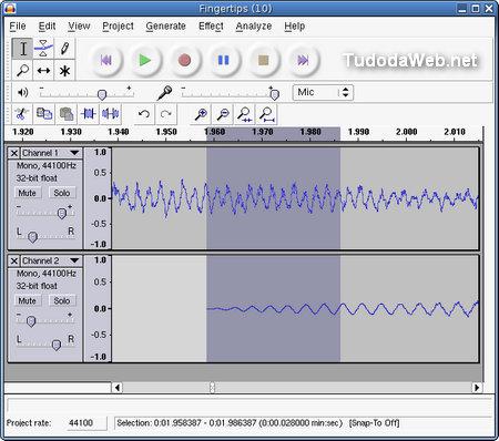 Audacity editor de áudio e gravador