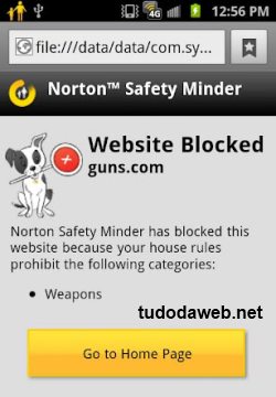 Norton Safety Minder controle de pais Android