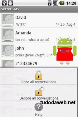 secretSMS criptografar SMS Android