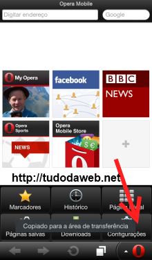 Apagar Histórico do Opera Mobile do Android 2