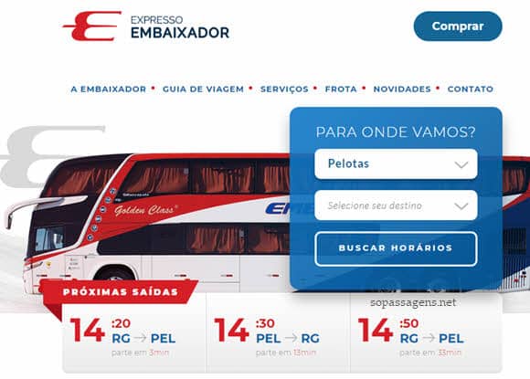 Comprar passagem da Expresso Embaixador pela internet