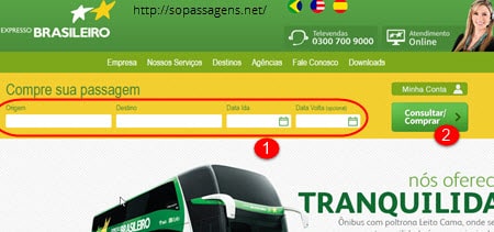 Comprar passagem da Expresso Brasileiro pela internet