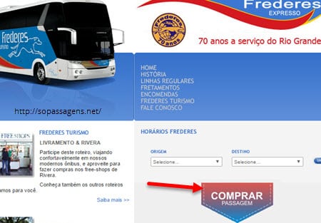 Comprar passagem da Expresso Frederes pela internet