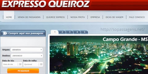 Comprar passagem da Expresso Queiroz pela internet