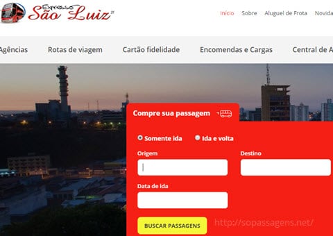 Comprar passagem da Expresso São Luiz pela internet