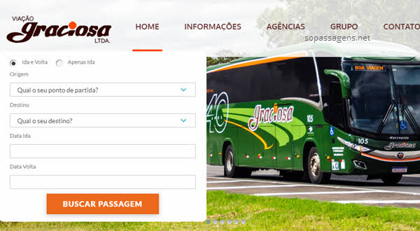 Comprar passagem da Viação Graciosa pela internet ou telefone