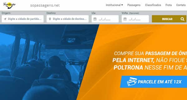 Comprar passagem da viação Nordeste online e telefone