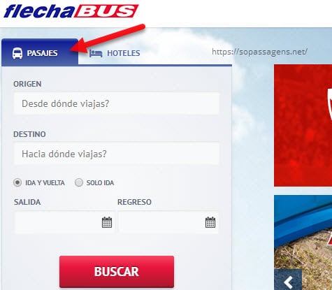 Comprar passagens da FlechaBus pela internet