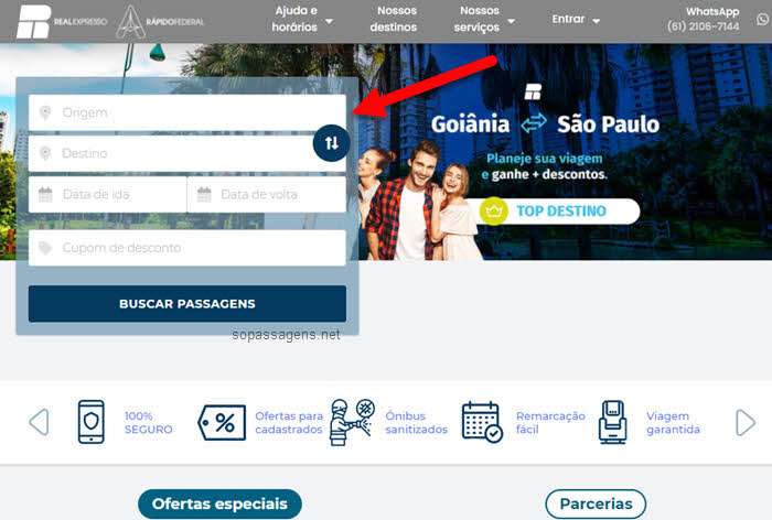 Posso comprar passagem da Real Expresso pela internet?