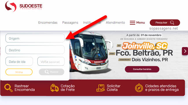 Como comprar passagens da Sudoeste Transportes pela internet, telefone e WhatsApp