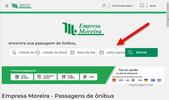 Como comprar passagem da Empresa Moreira pela internet, telefone, WhatsApp