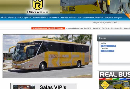 Passagens Real Bus pela internet