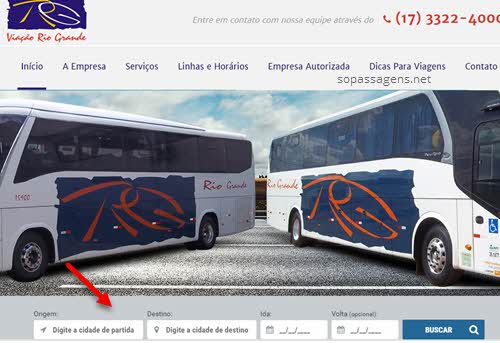 Passagens Viação Rio Grande pela internet