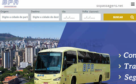 Passagens viação BPA Transportes pela internet