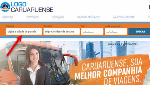 Passagens viação Caruaruense pela internet