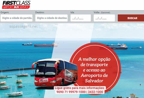 Passagens da First Class pela internet