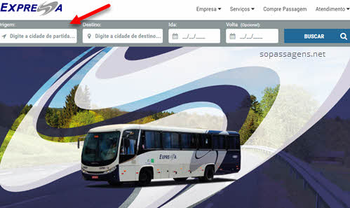 Passagens Expressa Transportes pela internet