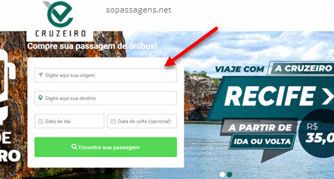 Passagens Viação Cruzeiro pela internet