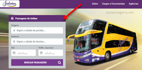Passagens Jarlentur pela internet