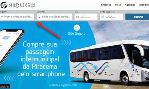 Passagens da Viação Piracema pela internet ou telefone