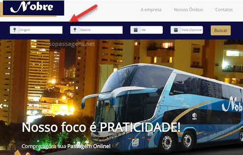 Passagens Nobre Turismo pela internet