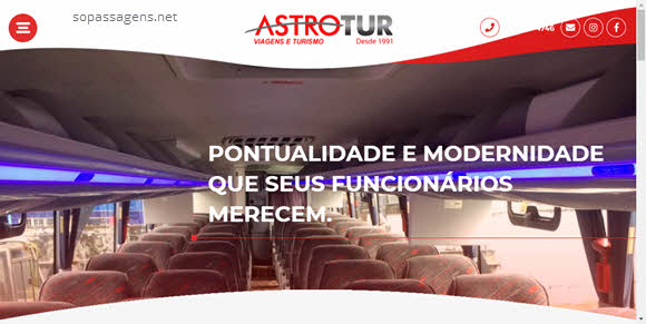 Passagens da Astrotur pela internet ou telefone