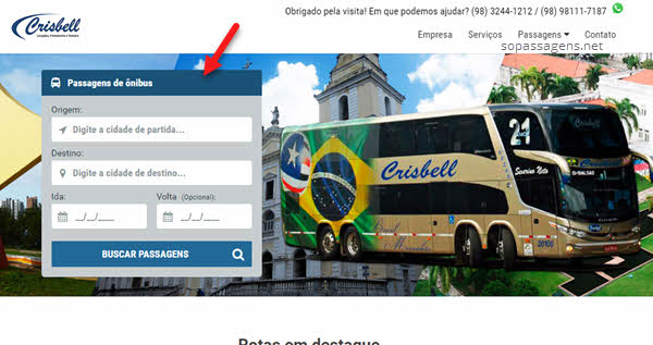 Como comprar Passagens da viação Crisbell pela internet e telefone