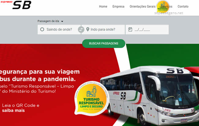 Passagens da viação Expresso SB pela internet