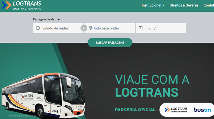 Como comprar passagens da LogTrans pela internet?