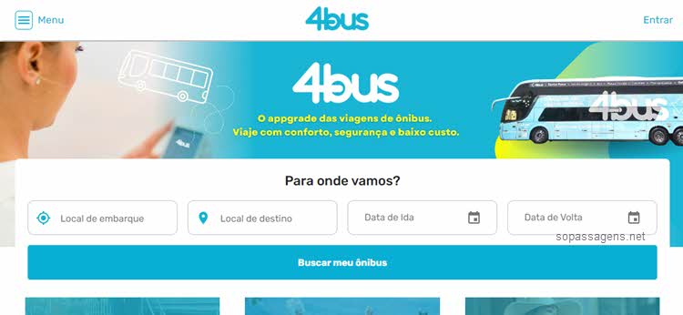 Comprar Passagens da Buscoop 4bus pela internet, telefone, whatsapp