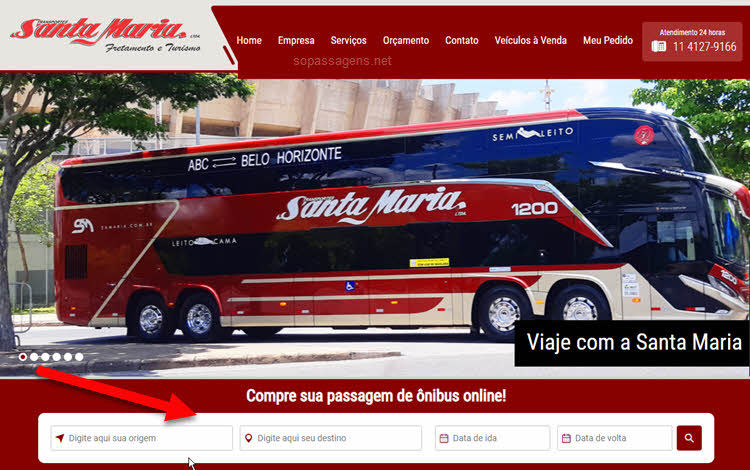 Como comprar passagens da Transporte Santa Maria online, telefone, WhatsApp