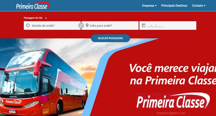 Como comprar passagens da viação Primeira Classe